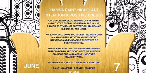 Hamsa Paint Night: Art, Positive Energy & Wine