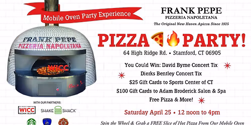 \ud83d\udd25\ud83c\udf55 Free Pizza Party at Frank Pepe Stamford
