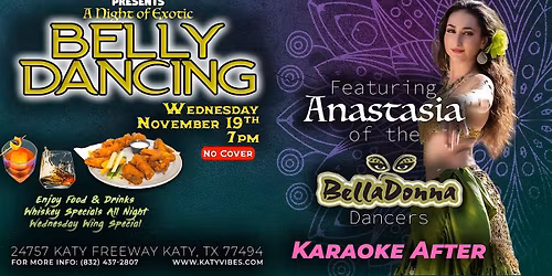 A Night of Exotic Belly Dancing at Katy Vibes!