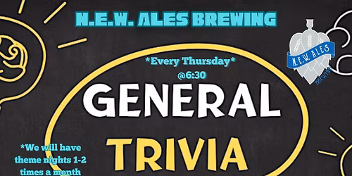 General Trivia Thursdays at N.E.W. Ales Brewing