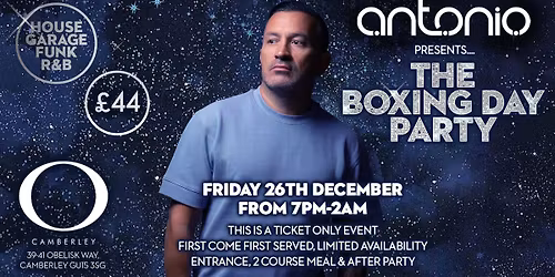 \ud83c\udf89 Antonio Presents: THE Boxing Day Party \ud83c\udf89