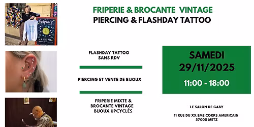FRIPERIE MIXTE VINTAGE - FLASHDAY TATTOO - PIERCING - Metz