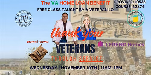 VA HOME LOAN BENEFIT CLASS FOR REALTORS 2HR CE