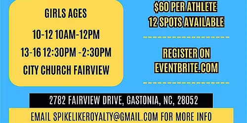 Spike Like Royalty Ages 10-12 Volleyball Clinic