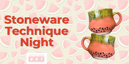 Watermelon Stoneware Technique Night - At Amazing Glaze