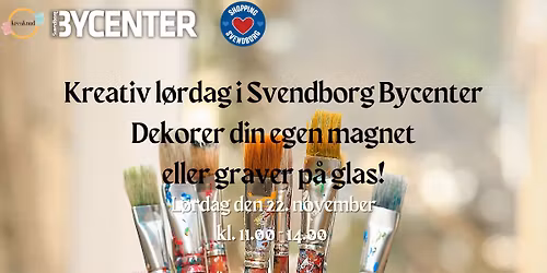 🎨✨ Kreativ lørdag i Svendborg Bycenter – dekorer din egen magnet eller graver på glas!