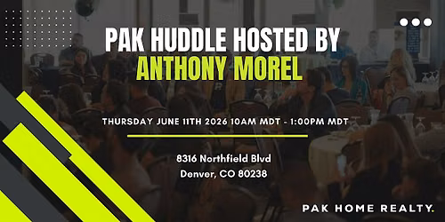 PAK HUDDLE HOSTED BY ANTHONY MOREL