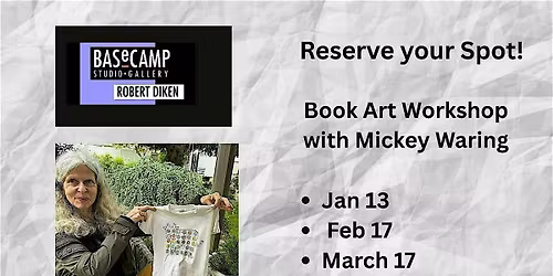 Bookmaking Workshops Series with Mickey Waring