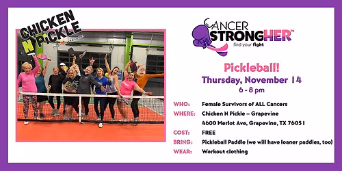 Cancer StrongHER Pickleball \u2014 November 14, 2025