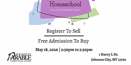 Homeschool Curriculum Resale Event