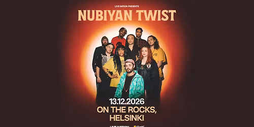 Nubiyan Twist (UK), On The Rocks, Helsinki 13.12.2026