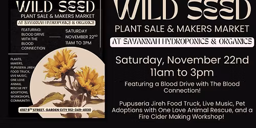 Wild Seed Plant Sale & Makers Market