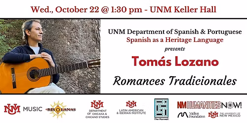 Tom\u00e1s Lozano Concert: Romances Tradicionales