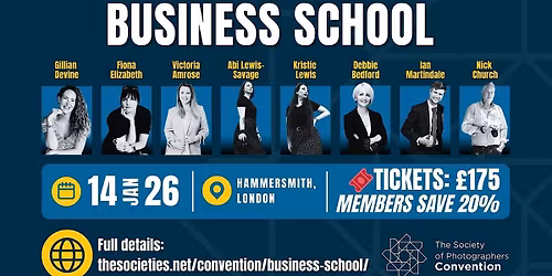 Photographic Business School 2026 \u2013 Full-Day Photography Business Seminar