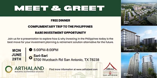 Meet & Greet with Arthaland- LET'S GO GLOBAL!  PASSPORT:  PHILIPPINES