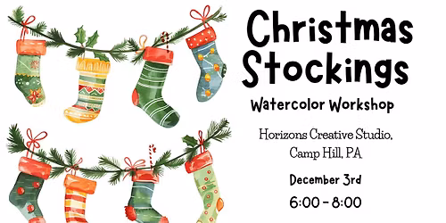 Christmas Stockings Watercolor Workshop