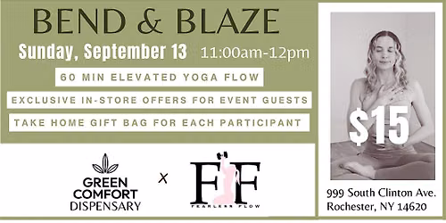 Bend + Blaze - Yoga at Green Comfort Dispensary with Fearless Flow