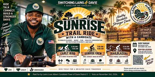Sunrise Trail Ride: Ride With a Candidate