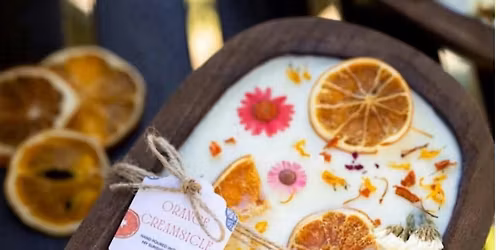 Candle making with Wine a Little Paint a Lot