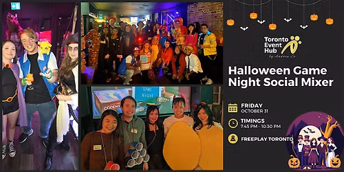 Toronto Event Hub x Dating Hub: Halloween Game Night Social Mixer
