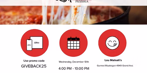 Lou Malnati's Fundraiser for AAUW Preschool