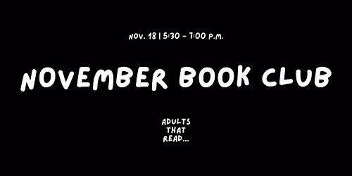 NOVEMBER BOOK CLUB