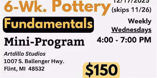 6-Week Pottery Mini-Program WEDNESDAYS