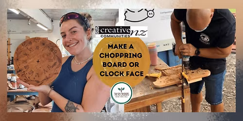 Make a Chopping Board or Clock Face: Power Tools 101, \u014cwairaka Connecting Communities Hub, Tuesday 16th June, 10am-1pm