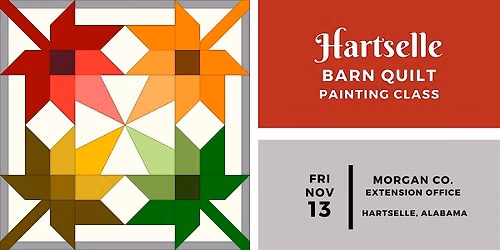 Hartselle Barn Quilt Painting Class - Friday, November 13