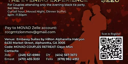 MOVAD Couples Retreat ( A weekend to Remember with your Spouse)