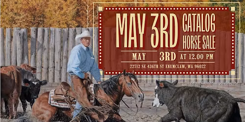 MAY 3RD - CATALOG HORSE SALE