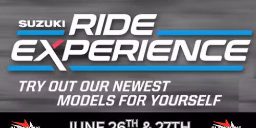 Suzuki Experience Tour 2026 at Blackmans Cycle | June 26th & 27th