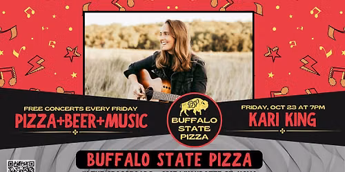 Kari King at Buffalo State Pizza on Friday, Oct 23 at 7PM