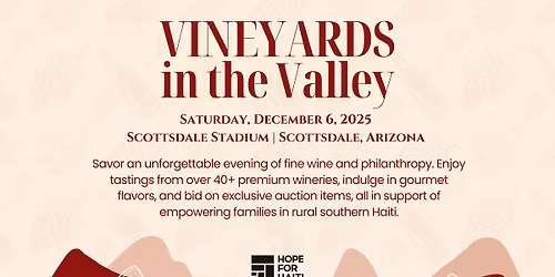Vineyards in the Valley 2025 by Hope for Haiti