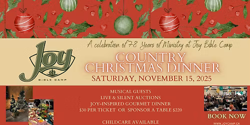 Country Christmas Dinner Gala - A Celebration of 78 Years of Ministry