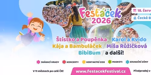 Fes\u0165\u00e1\u010dek Festival \u010cesk\u00e9 Bud\u011bjovice - 18.7.2026