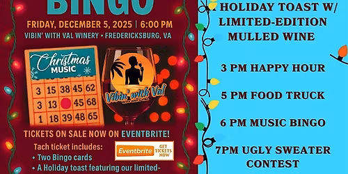 Vibe Ugly Sweater Christmas Bingo