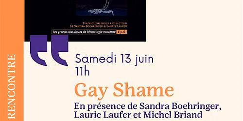 Rencontre autour de Gay Shame