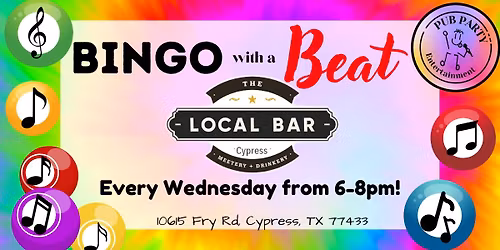 Bingo with a Beat at The Local Bar Cypress!