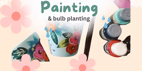 Plant pot painting and bulb planting