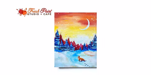 Paint Night - Winter Forest and Fox Acrylic Painting Workshop