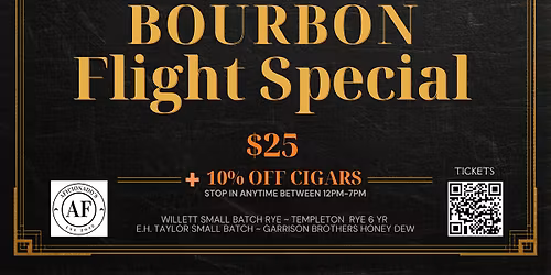 Father's Day Bourbon Flight + 10% Off Cigars