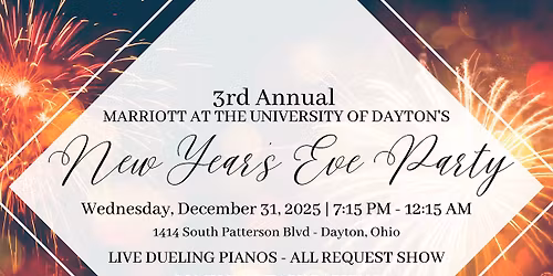 Turn Back Time! New Year's Eve at the Marriott at the University of Dayton
