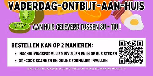 VADERDAG ONTBIJT AAN HUIS