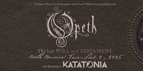 Parking Opeth with Katatonia