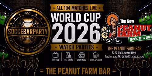 FIFA World Cup 2026 Watch Parties \u2013 Matches LIVE at The Peanut Farm Bar
