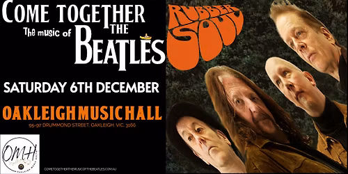 Come Together-The Music of The Beatles - 60th Anniversary of 'Rubber Soul' @ Oakleigh Music Hall