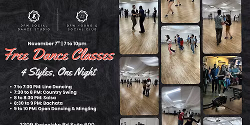 Free Dance Class Sampler Night: 4 Styles in One Evening