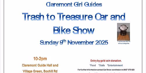 Claremont Girl Guides 2025 Trash to Treasure Car and Bike Show