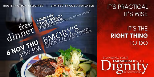 NOV 6 - YOUR LIFE YOUR LEGACY SEMINAR
